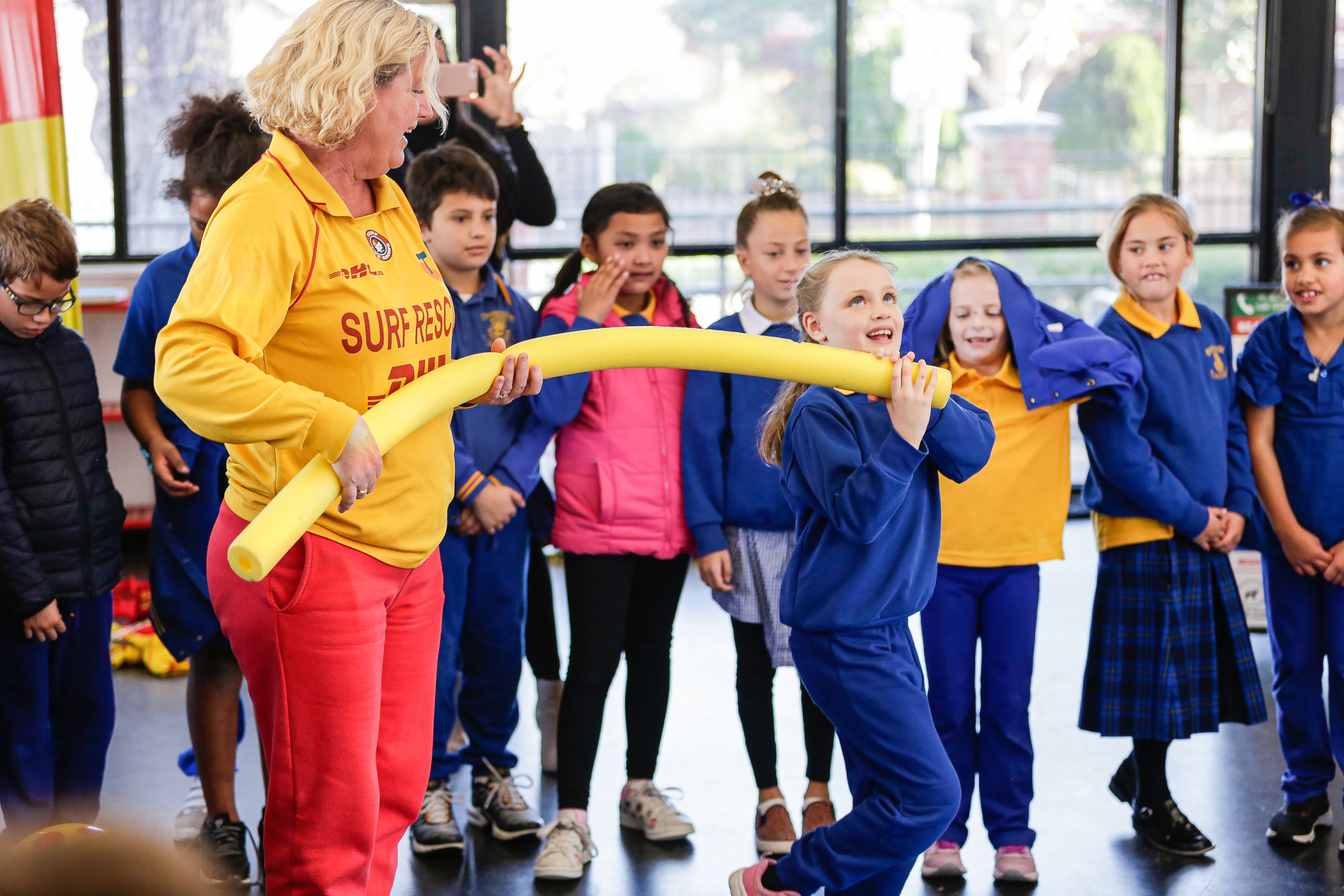 Children enjoy in the classroom experience- meet a lifeguard